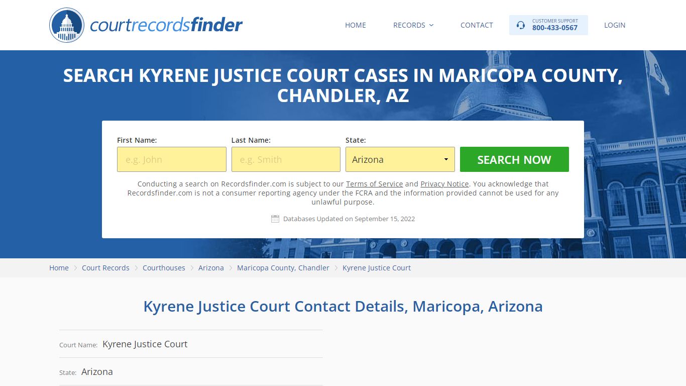 Kyrene Justice Court Case Search - RecordsFinder