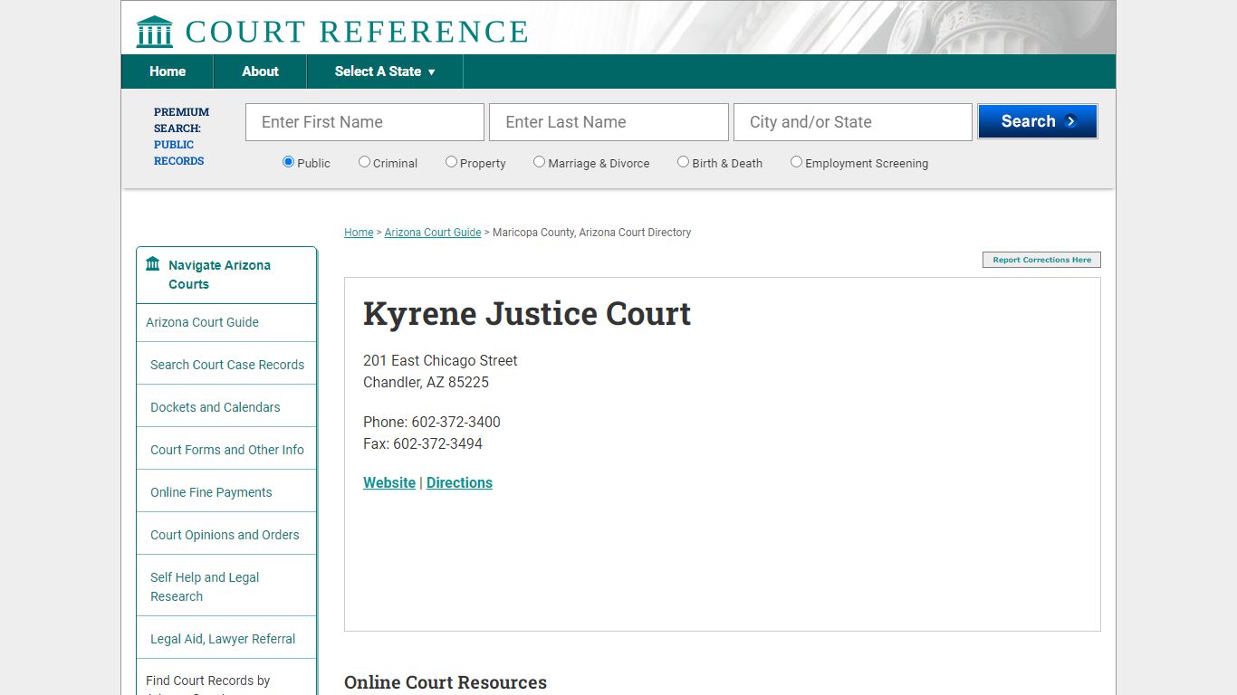 Kyrene Justice Court - Courtreference.com